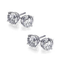 4 Carat CZ Silver Earrings (Set of Two) - Only $9.99 Shipped