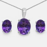Genuine Amethyst Pendant and Earring Set Only $5.99! - frugallydelish.com