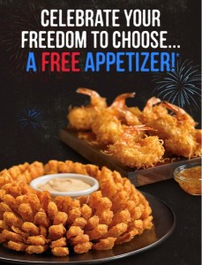 Outback Free Appetizer