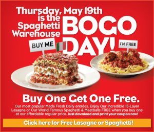 Spaghetti Warehouse May