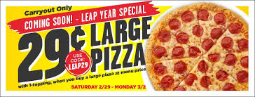 Hungry Howie's Leap Day Coupon $0.29 Pizza ...